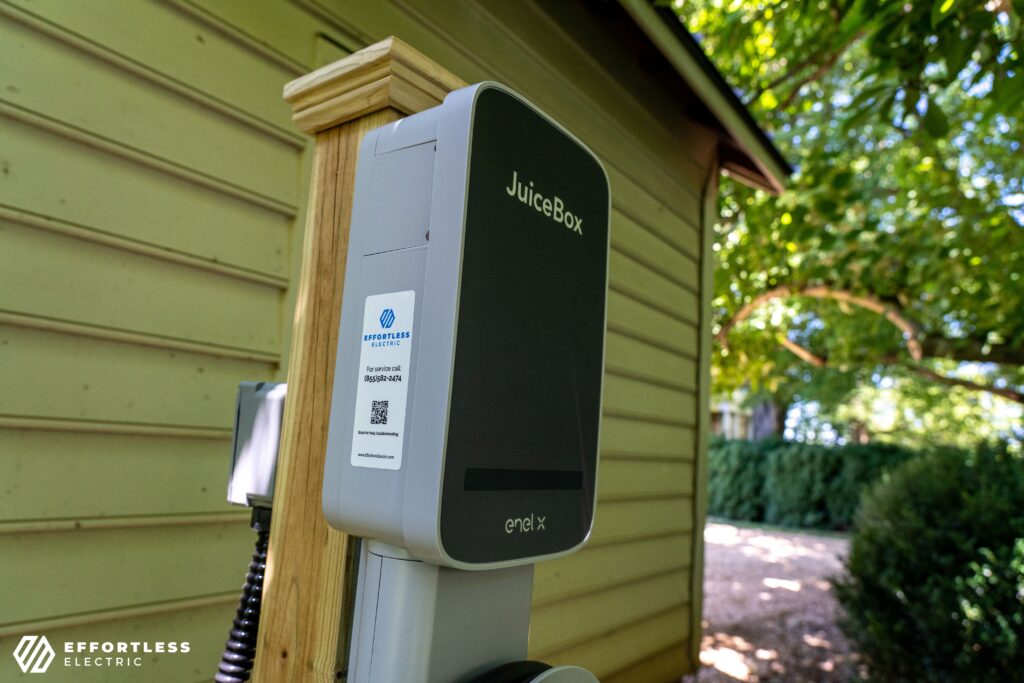 JuiceBox EV Charger by Bike Shed